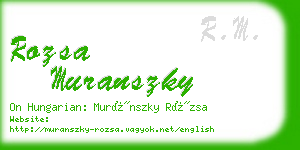 rozsa muranszky business card